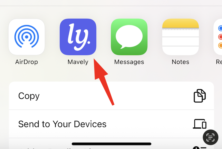 Select Mavely app screenshot